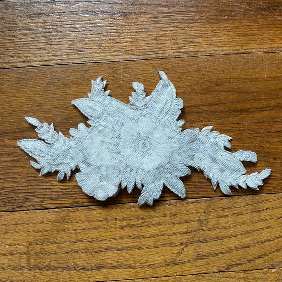 NEW Bridal Beaded Belt Appliqué Ivory Silver - Picture 9 of 10